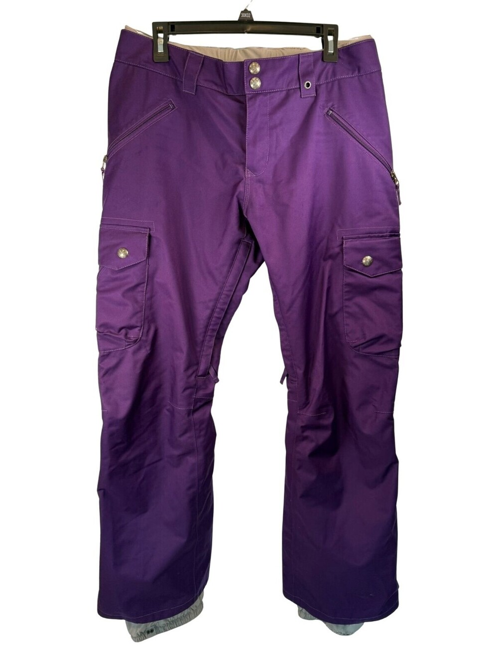 Burton DRYRIDE Purple Snow Pants Womens Large Ski Snowboard Adjustable Waist